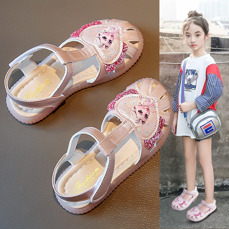 Dép Quai Hậu Bé Gái, Dép Công Chúa Elsa Sz 23-36, Dép Eosa Da Mềm Siêu Xinh Hàng Quảng Châu Cao Cấp