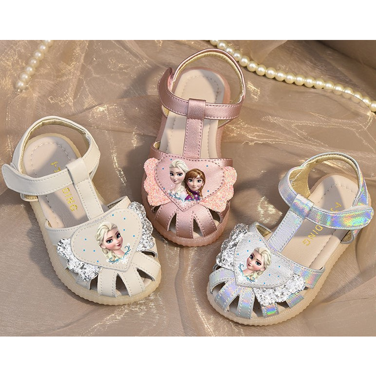 Dép Quai Hậu Bé Gái, Dép Công Chúa Elsa Sz 23-36, Dép Eosa Da Mềm Siêu Xinh Hàng Quảng Châu Cao Cấp