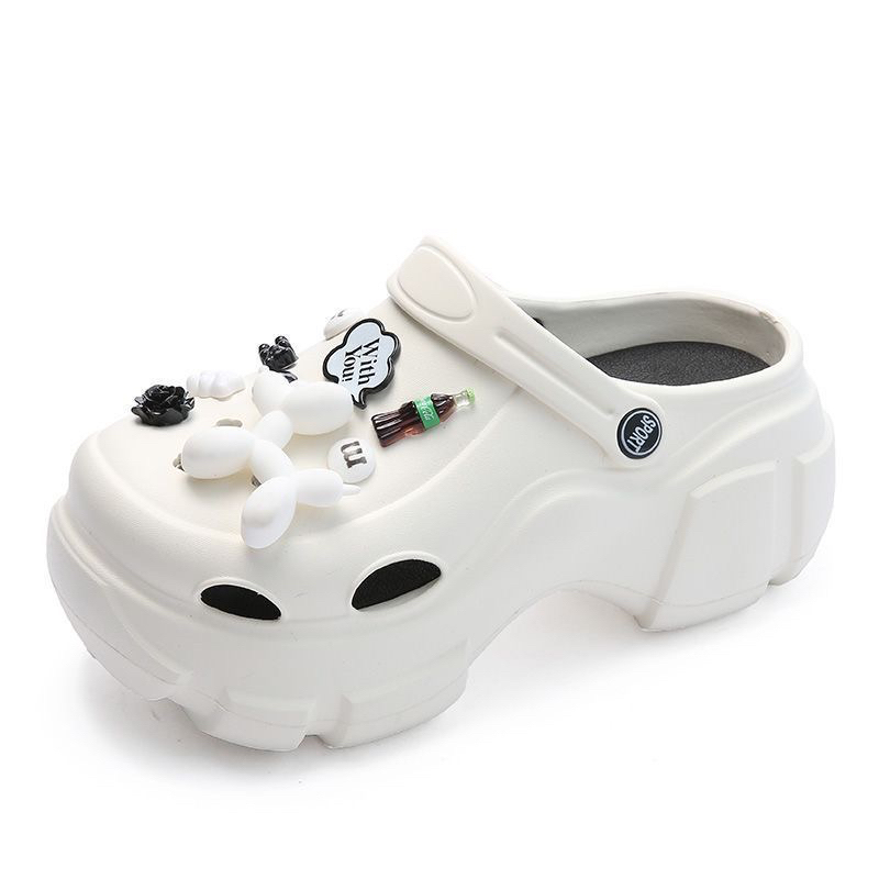 Dép cross đế cao 7cm hack dáng kèm sticker DoA340