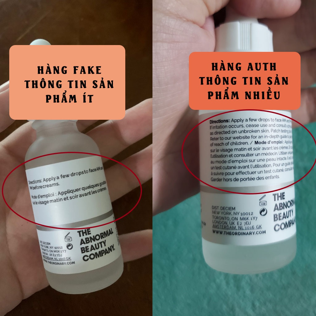 The Ordinary Niacinamide 10% Zinc 1% trắng da giảm mụn thâm Phân loại Chai 30ml