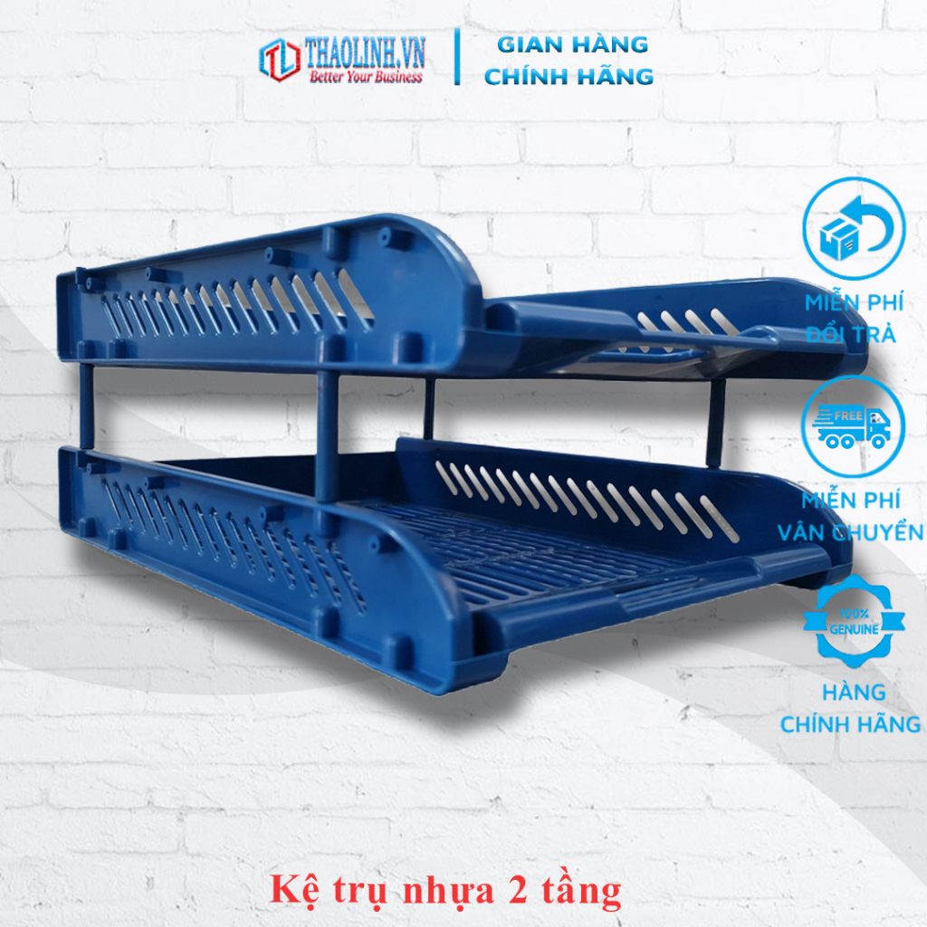 Kệ 2 tầng - 3 tầng - 4 tầng trụ nhựa | Khay đựng hồ sơ bằng nhựa cứng