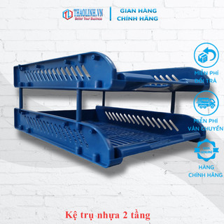 Kệ 2 tầng - 3 tầng - 4 tầng trụ nhựa | Khay đựng hồ sơ bằng nhựa cứng