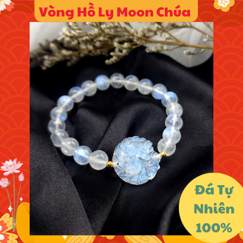 Vòng Tay Hồ Ly Chúa Đá Moon Mặt Trăng Cao Cấp Phong Thủy - Bổ Trợ Tình Duyên Thu Hút Tài Lộc Cải Thiện Giao Tiếp