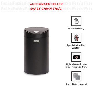 Thùng rác fitis nhấn tròn rts1-903 - 12l