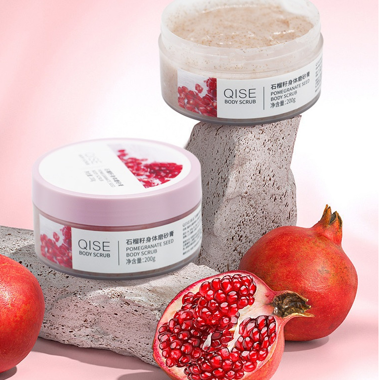 Kem Tẩy Da Chết Body Chiết Xuất Lựu Đỏ QISE 200g