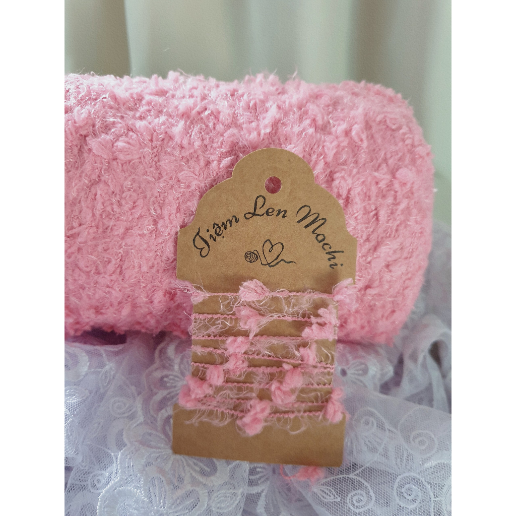 Len kiểu chùm màu pastel kiểu dáng lạ mắt mix len thiết kế móc áo túi