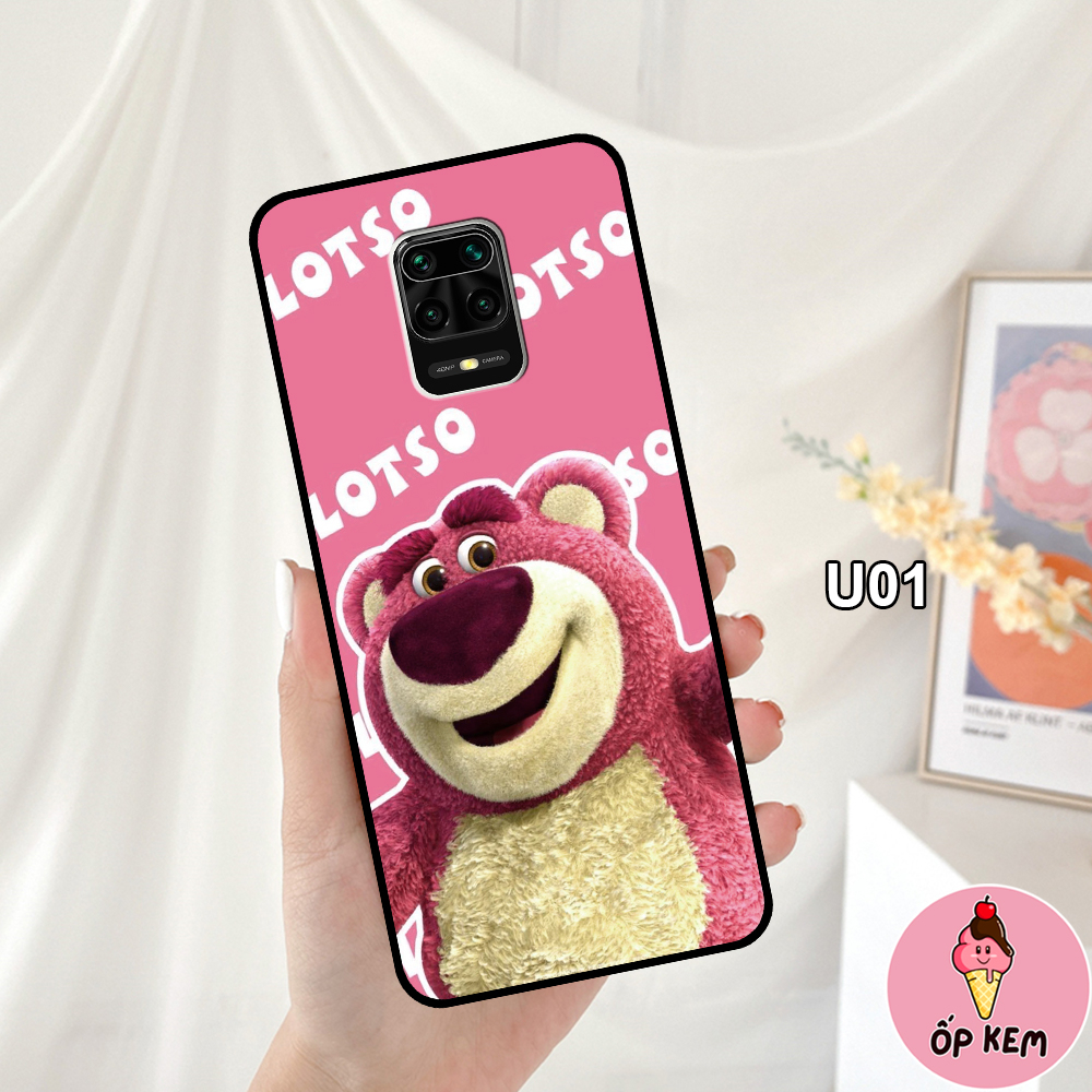 Ốp Xiaomi Redmi Note 9 - Redmi Note 9S - Redmi Note 9 Pro In Hình Gấu Dâu Lotso Cực Trend