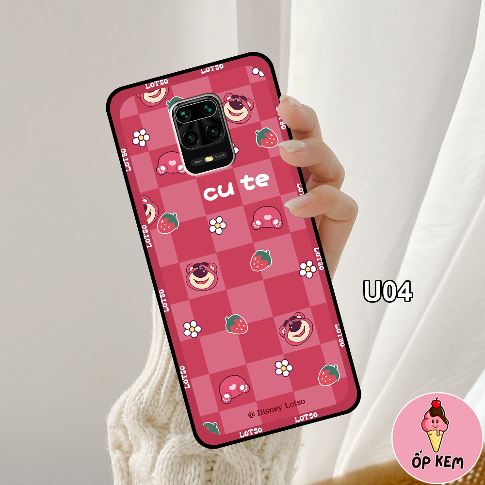 Ốp Xiaomi Redmi Note 9 - Redmi Note 9S - Redmi Note 9 Pro In Hình Gấu Dâu Lotso Cực Trend