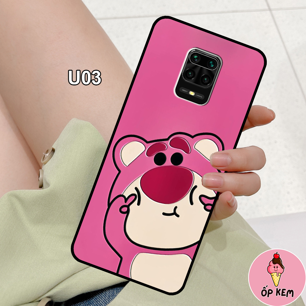 Ốp Xiaomi Redmi Note 9 - Redmi Note 9S - Redmi Note 9 Pro In Hình Gấu Dâu Lotso Cực Trend