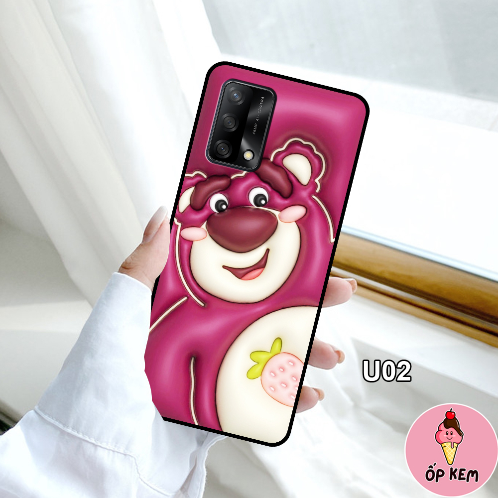 Ốp Oppo A54 - A74 - A74 5G In Hình Gấu Dâu Lotso Cực Trend