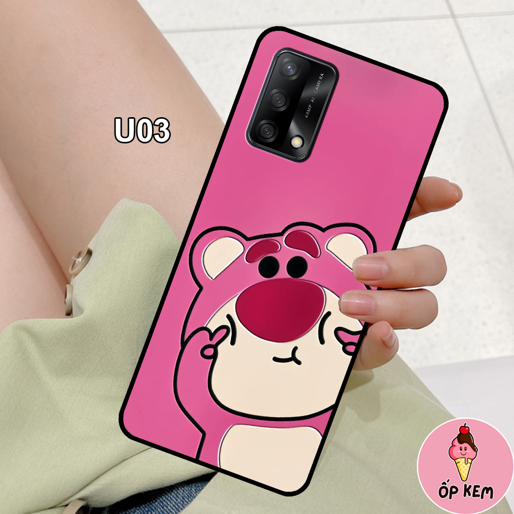 Ốp Oppo A54 - A74 - A74 5G In Hình Gấu Dâu Lotso Cực Trend
