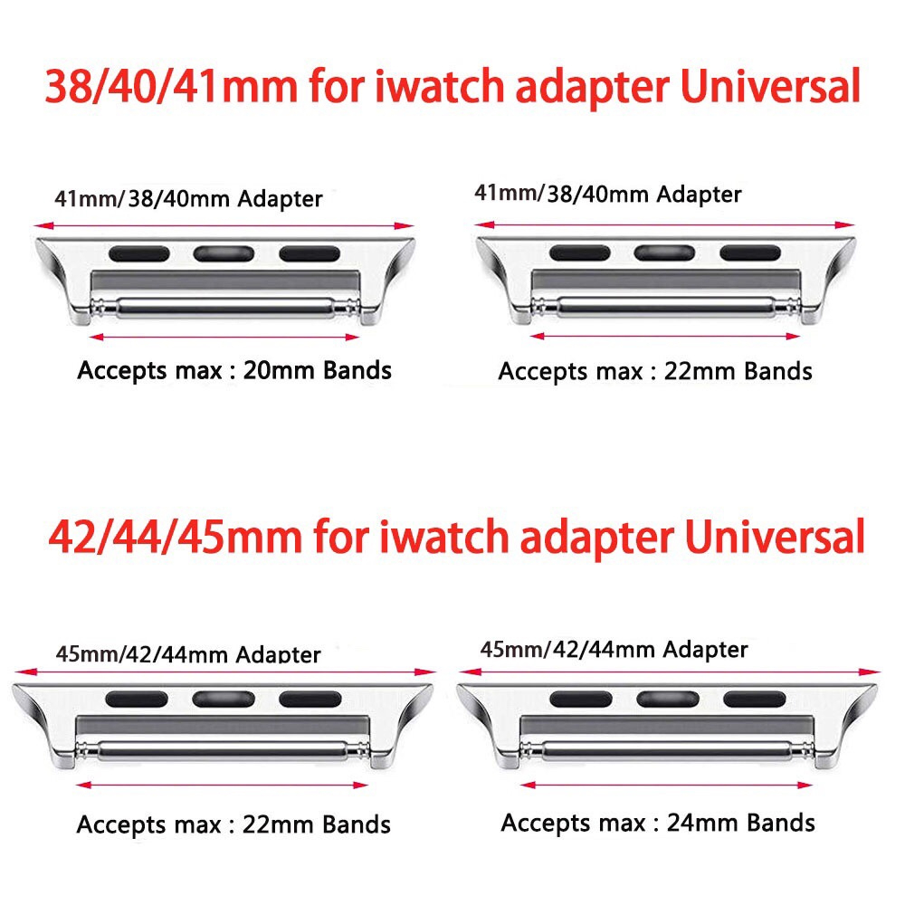 KHÓA BƯỚM ĐÔI Adapter Khóa đồng hồ thông minh thép không gỉ dùng cho dây da size SIZE 16 18 20 22 24mm NHIỀU MÀU