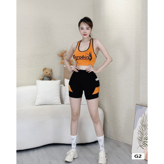 Bộ quần áo tập gym yoga nữ cao cấp co dãn 4 chiều nâng mông đồ tập gym yoga nữ G2