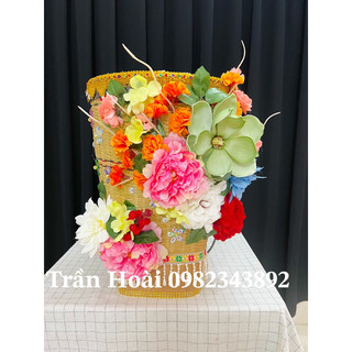 phụ kiện hầu đồng -Gùi hoa hầu Cô Bé , gùi biểu diễn