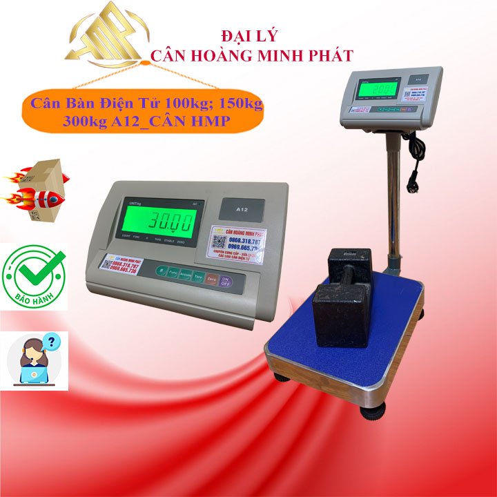 CÂN BÀN ĐIỆN TỬ 100kg - 150kg A12 ĐÀI LOAN YAOHUA TAIWAN. Chất lượng, độ bền cao