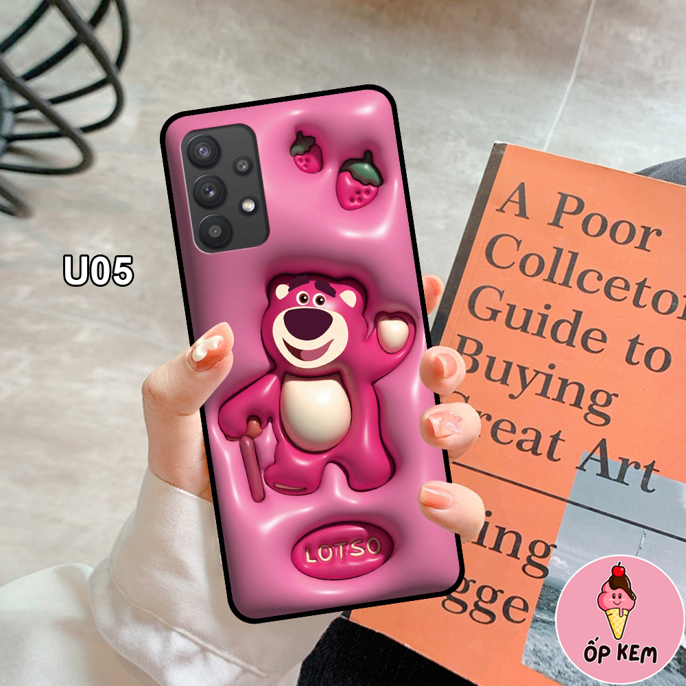 Ốp SamSung A32 4G/5G - A52/52s - A72 In Hình Gấu Dâu Lotso Cực Trend
