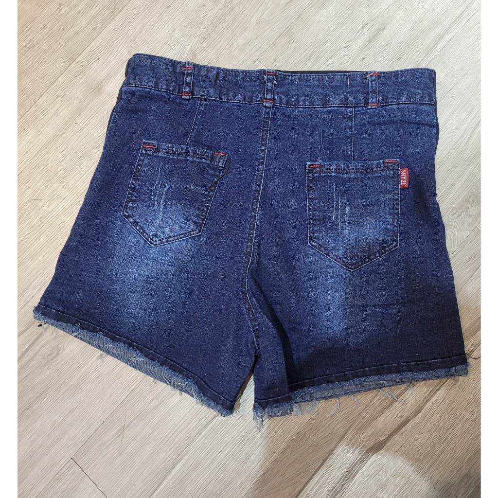 Quần sooc bò bầu Mum's Shop QSB03 chất bò mềm mại, thoải mái, có đỡ bụng và chun chỉnh, mix với áo sơ mi, áo phông đều x