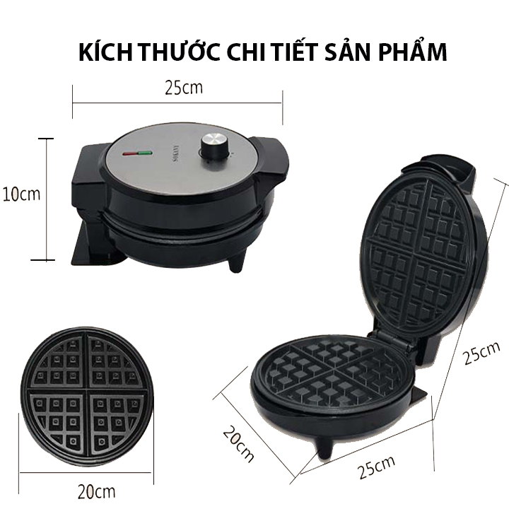 Khuôn máy làm bánh tàn ong waffle
