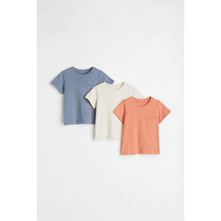 Set 3 áo phông chất cotton siêu mềm mát HM H&M cho bé 2-4y