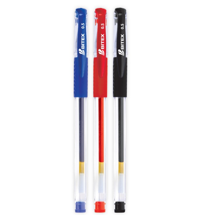 Combo 2 chiếc Bút gel Bitex G02 Nét 0.5mm - Mực đỏ/Xanh