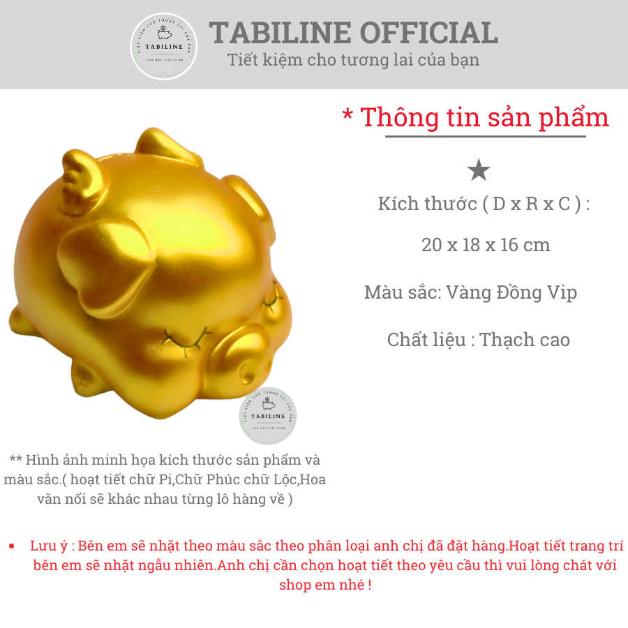 Lợn đất heo đất ống heo tiết kiệm tiền TABILINE Cánh tiên thiền thân 2 LD20