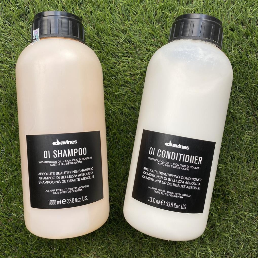 Bộ dầu gội xả thư giản suôn mượt Davines OI Shampoo Conditioner Italy 1000ml