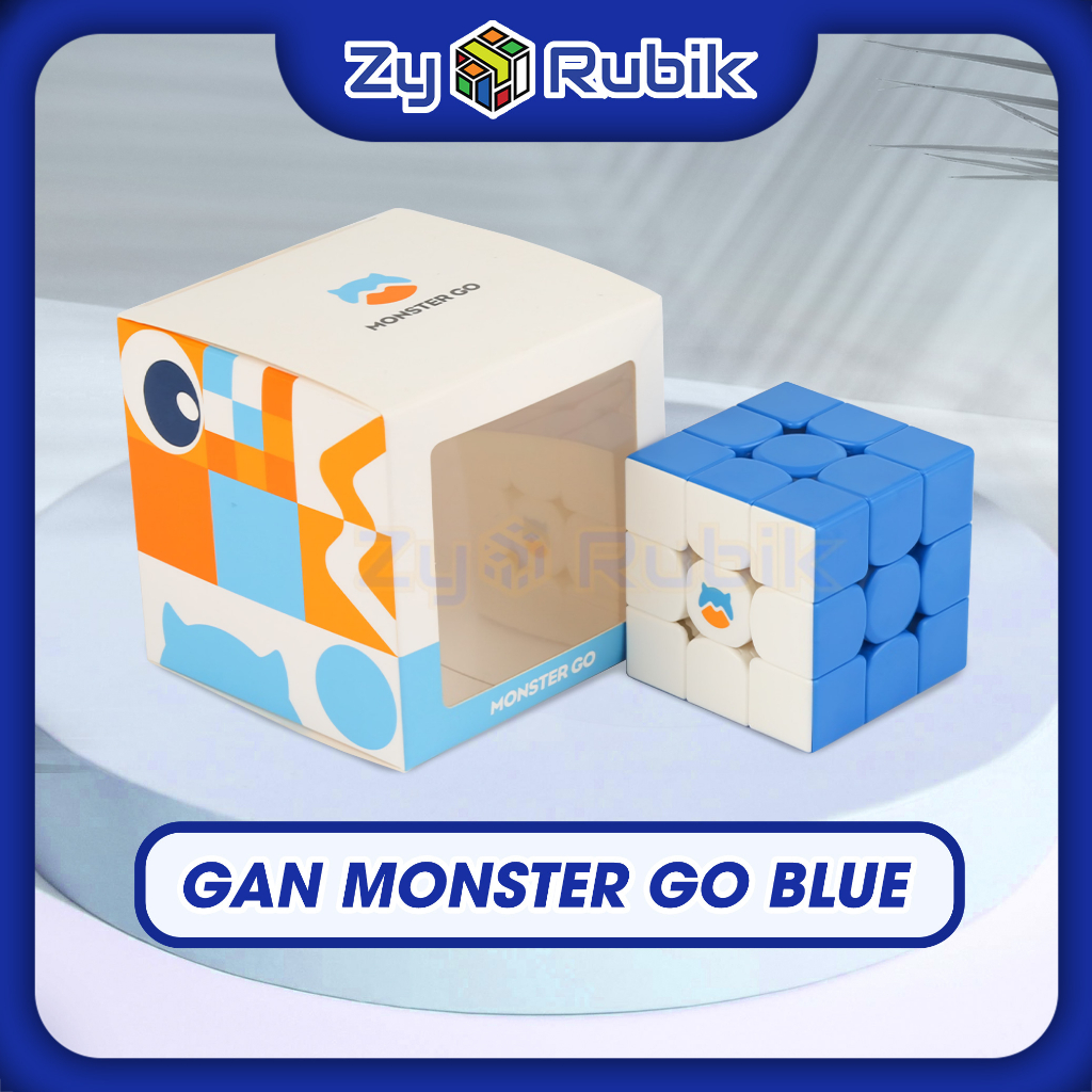 Rubik 3x3 GAN Monster Go Cloud Blue - Đồ Chơi Trí Tuệ Khối Lập Phương 3 Tầng (Stickerless Xanh Dương) - Zyo Rubik