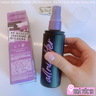 Xịt khoá nền Urban Decay All Nighter Long Lasting Makeup Setting Spray Chai Tím 118ml