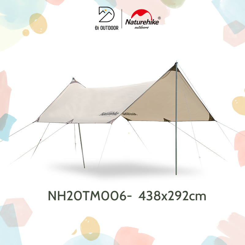 Bộ Tăng Dã Ngoại 6-8 Người Naturehike Hexagon NH20TM006 Chống Nắng UPF50
