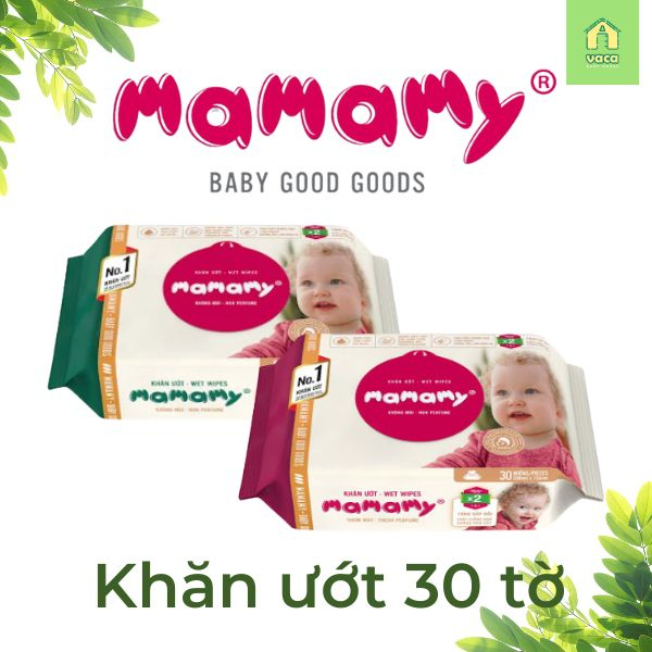 Khăn ướt Mamamy có mùi/không mùi 30 tờ