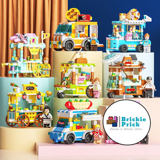 Đồ chơi lắp ráp mô hình thành phố - đồ chơi lắp ráp xe bán hàng rong - brickie prick