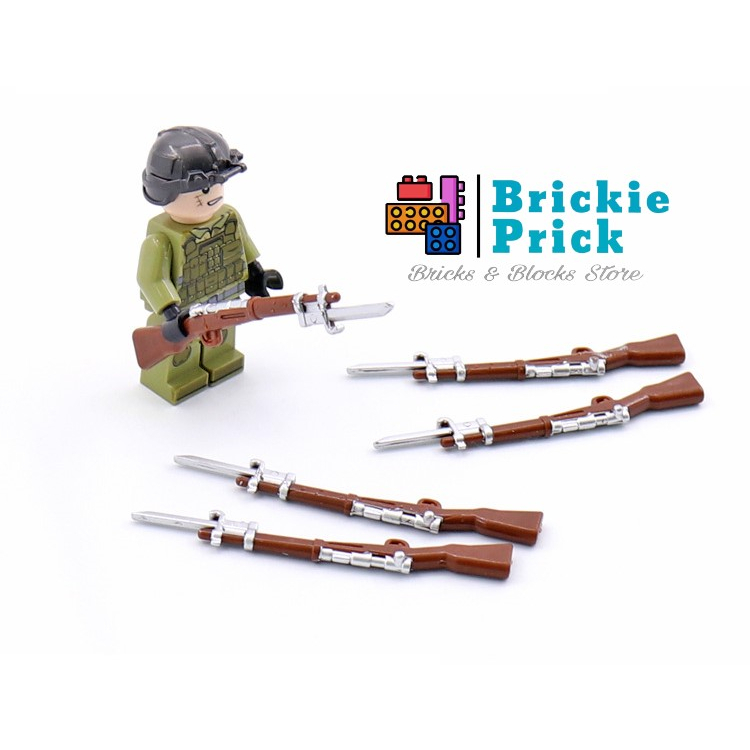 Non - Lego Army - Phụ Kiện Sún.g Trường Lưỡi Lê - Đồ chơi lắp ráp - Brickie Prick