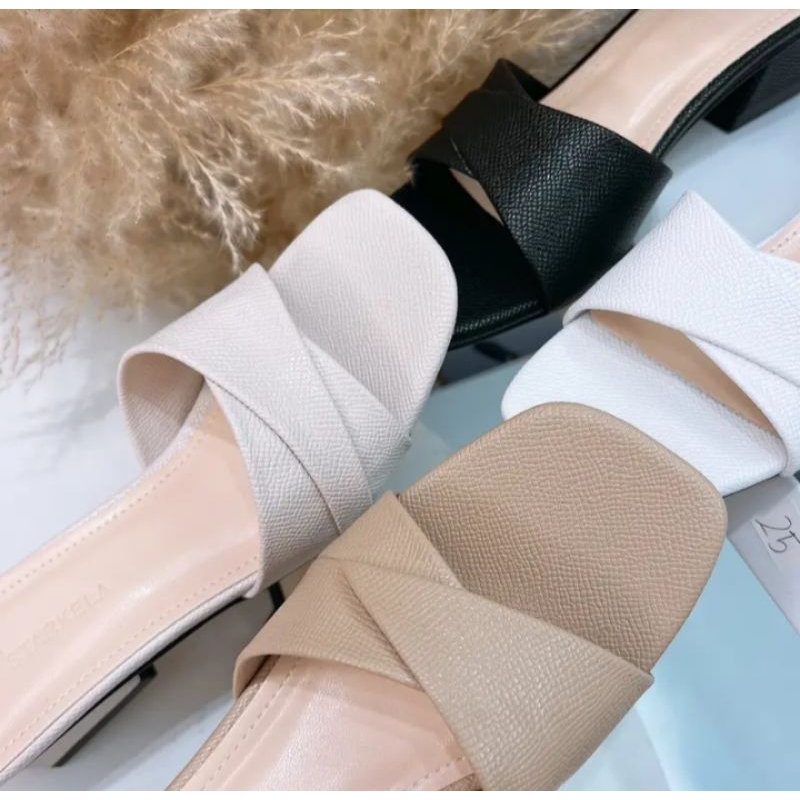 GUỐC CAO GÓT NỮ QUAI VÁT GÓT TAM GIÁC CAO 5CM