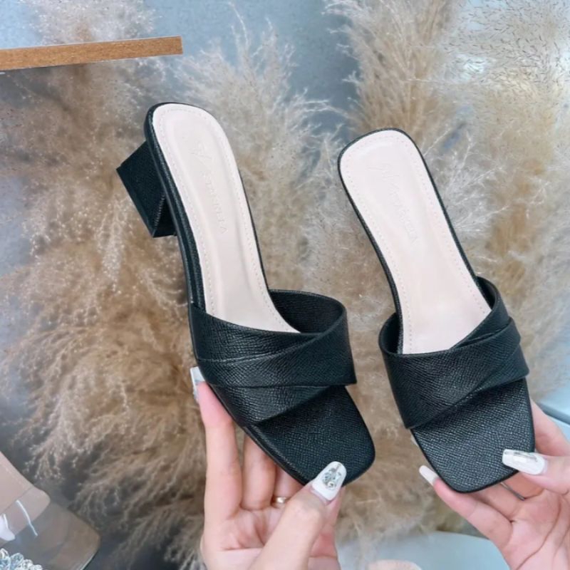 GUỐC CAO GÓT NỮ QUAI VÁT GÓT TAM GIÁC CAO 5CM
