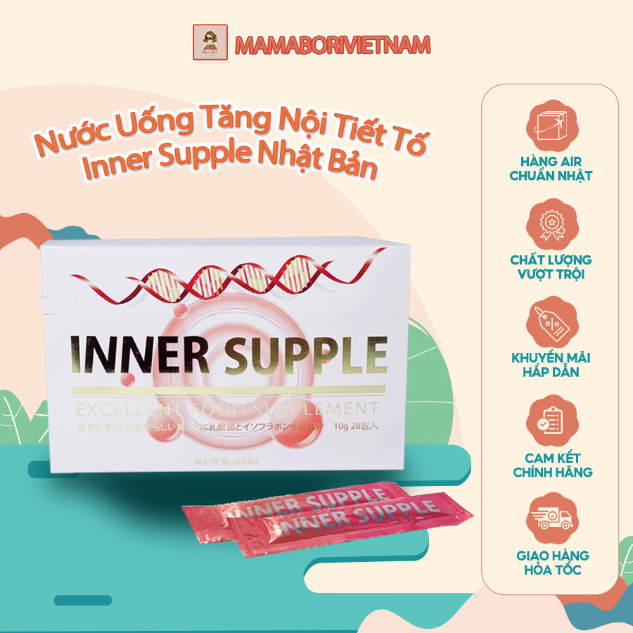 Nước uống tăng nội tiết tố Inner Supple Nhật Bản duy trì thanh xuân làm đẹp da