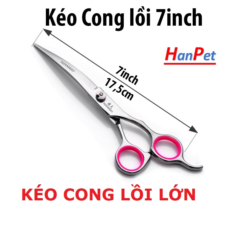 (1 cái) Kéo cắt tỉa lông chó mèo Orgo New bằng inox 2 size