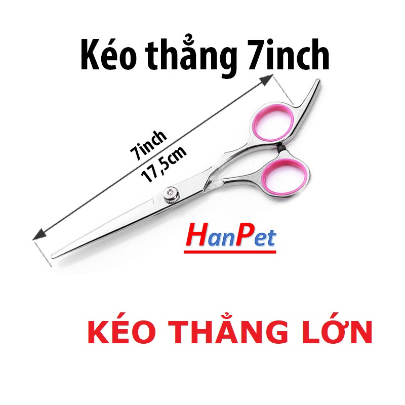 (1 cái) Kéo cắt tỉa lông chó mèo Orgo New bằng inox 2 size