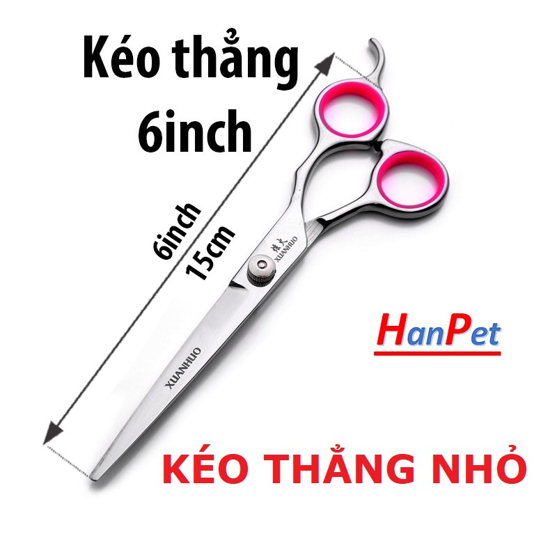 (1 cái) Kéo cắt tỉa lông chó mèo Orgo New bằng inox 2 size