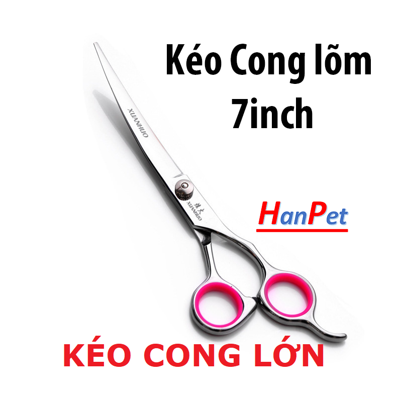 (1 cái) Kéo cắt tỉa lông chó mèo Orgo New bằng inox 2 size