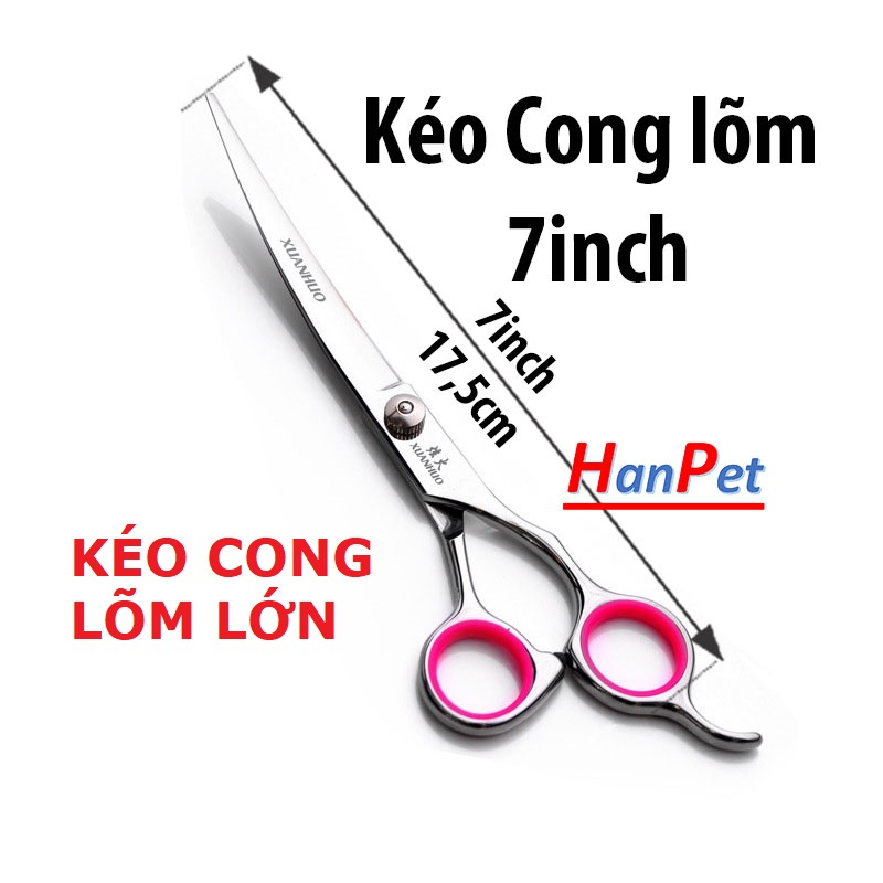 (1 cái) Kéo cắt tỉa lông chó mèo Orgo New bằng inox 2 size