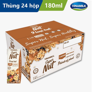 Sữa 9 loại hạt vinamilk super nut super nut - thùng 24 hộp 180ml