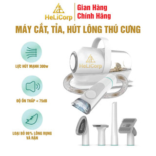 Máy cắt tỉa lông mèo lông chó, máy hút lông, máy chải lông chó mèo cao cấp - pet grooming p1 pro - helicorp
