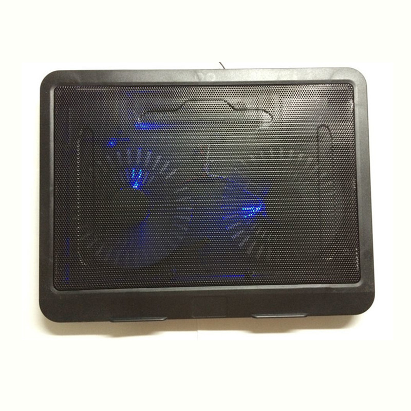Quạt tản nhiệt 2 Fan có đèn LED và cổng USB phụ phù hợp laptop từ 11 đến17 inch