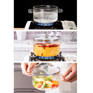 Nồi thủy tinh chịu nhiệt,dung tích 1,7lít, nồi nấu ăn sang trọng chịu lực tốt