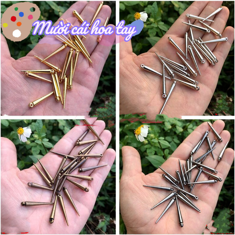 Bịch 20 Cái Đinh Nhọn Có Lỗ Làm Phụ Liệu May Phụ Kiện Thời Trang