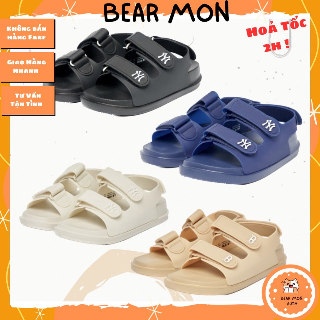 Giày mlb chunky sandals boston red sox 3Asdcbs33 Trắng đen xanh kem