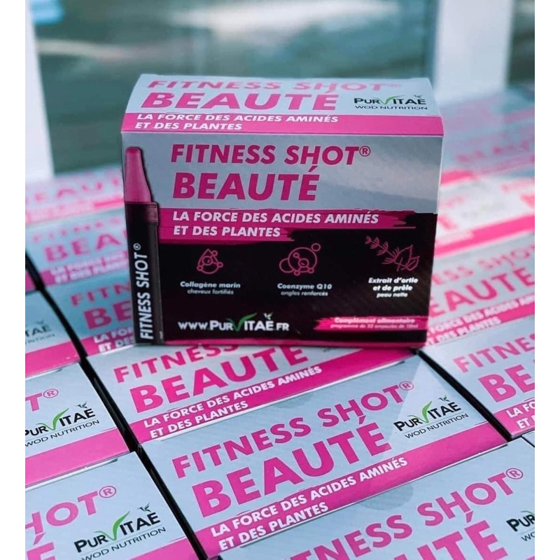 Trẻ hoá da mặt Purvitae Fitness Shot Beaute Collagen & Q10