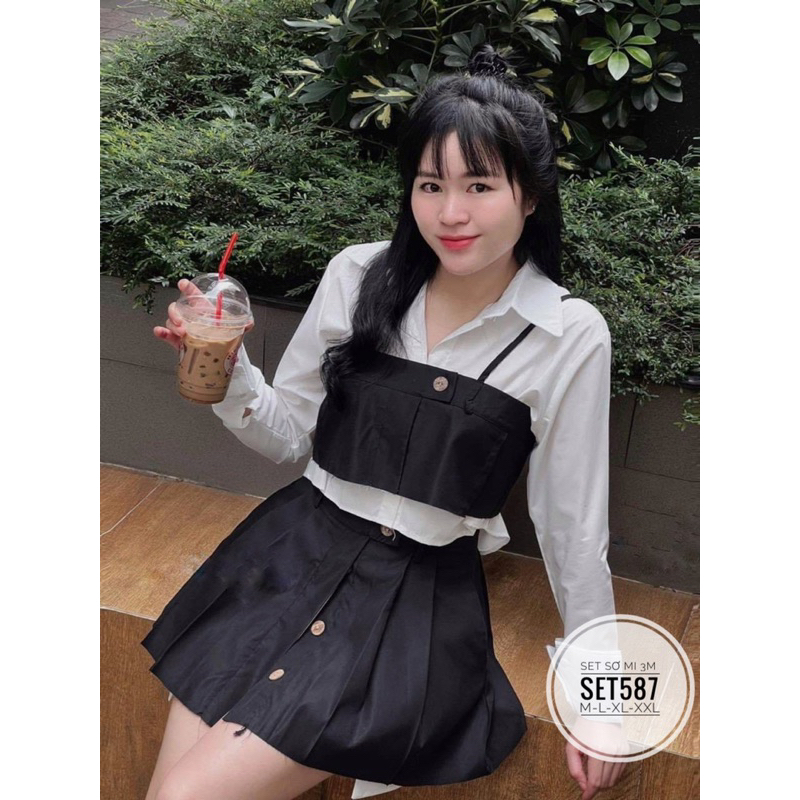 Bigsize Set sơ mi 3M SET587