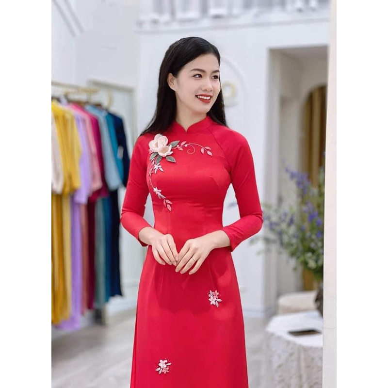 Áo dài thiết kế kèm quần