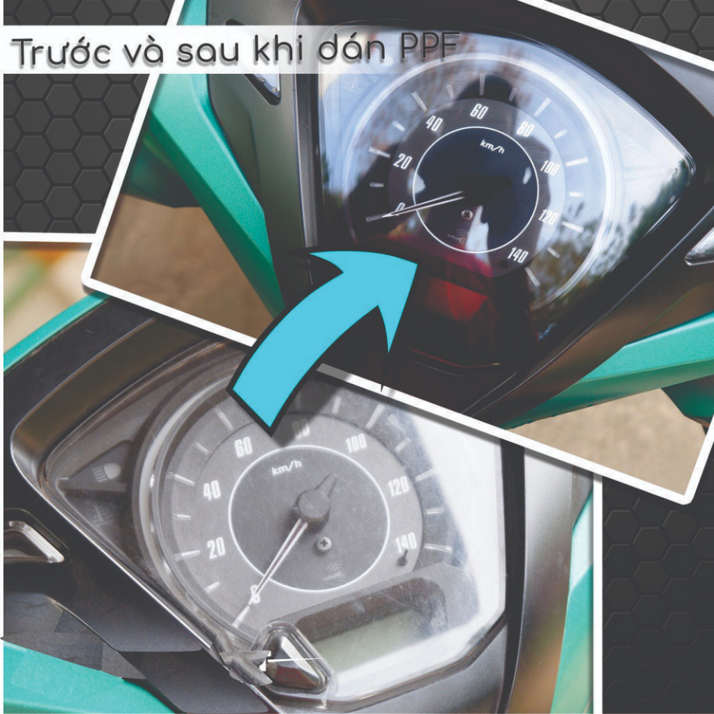 Miếng dán PPF Sh. PPF mặt đồng hồ xe Honda SH 125 150 160 350i. SHvn